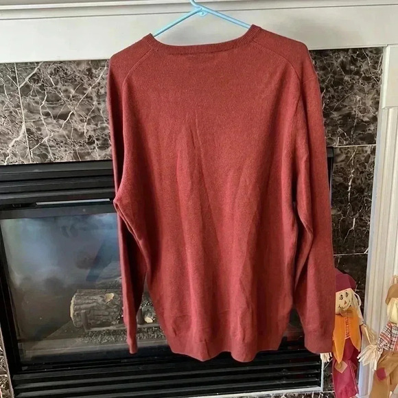 Rodd & Gunn Hilltop Merino Wool & Cashmere Light Rust Crewneck Sweater Size 2 XL - Picture 3 of 6